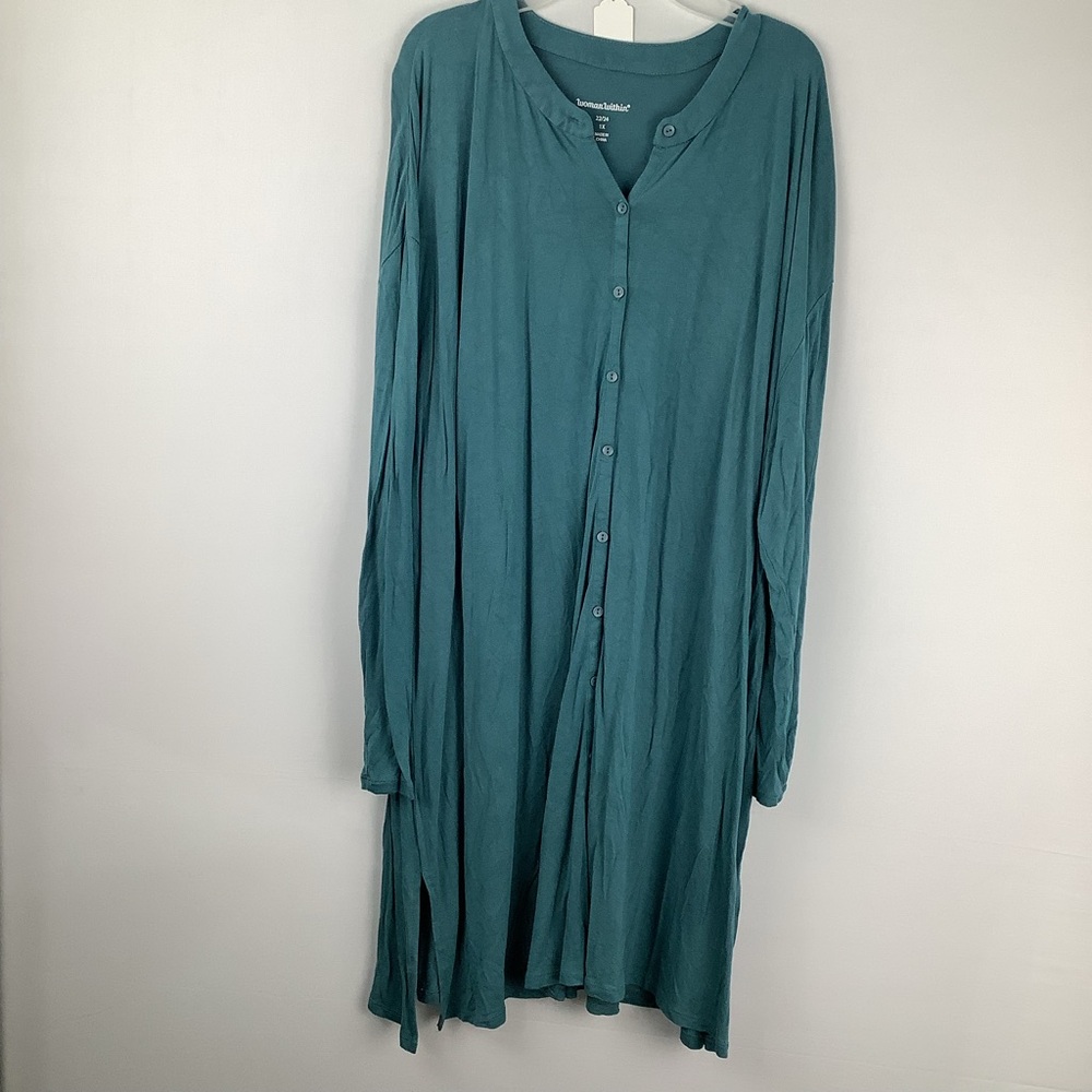 Woman Within Button-Down Shirt Dress womens size 1X 22/24